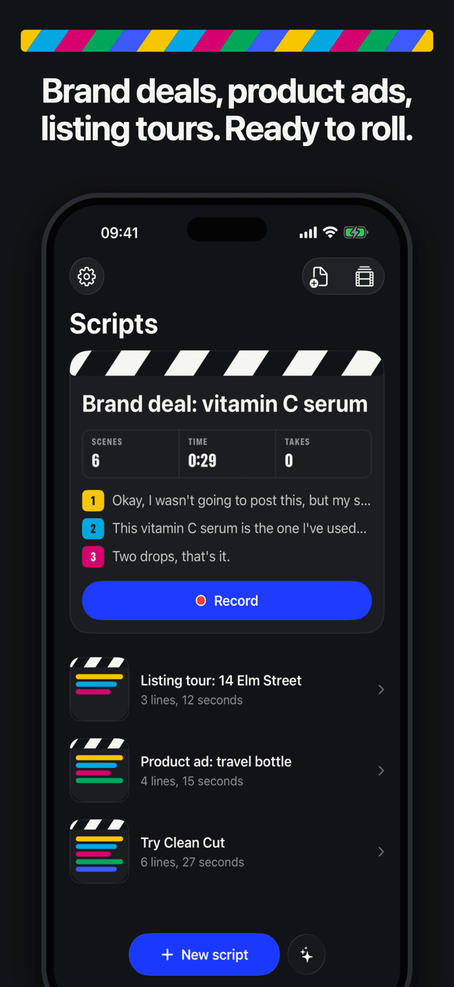 iPhone: scripts as slates